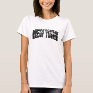 Klassieke houtskool NEW YORK Grafische T-shirt