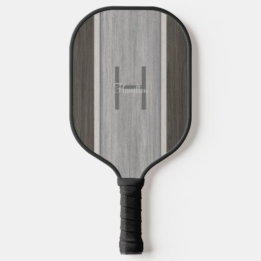 Klassieke houtsreep Teak Cedar Omgekeerd Pickleball Paddle (Voorkant)