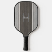 Klassieke houtsreep Teak Cedar Omgekeerd Pickleball Paddle (Achterkant)