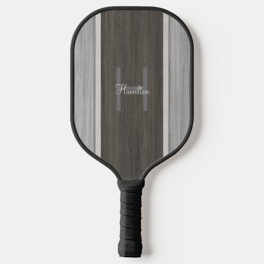 Klassieke houtsreep Teak Cedar Omgekeerd Pickleball Paddle (Achterkant)