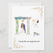 Klassieke huwelijksuitnodiging aanpasbaar kaart (Achterkant)