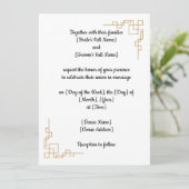 Klassieke huwelijksuitnodiging aanpasbaar kaart (Staand voorkant)