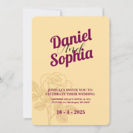 Klassieke huwelijksuitnodiging kaart