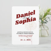 Klassieke huwelijksuitnodiging kaart (Staand voorkant)