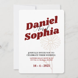 Klassieke huwelijksuitnodiging kaart