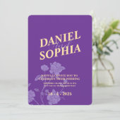 Klassieke huwelijksuitnodiging kaart (Staand voorkant)