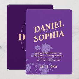 Klassieke huwelijksuitnodiging kaart