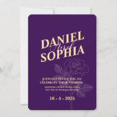 Klassieke huwelijksuitnodiging kaart (Voorkant)