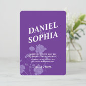 Klassieke huwelijksuitnodiging kaart (Staand voorkant)