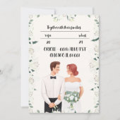 Klassieke huwelijksuitnodiging met mooie bloem kaart (Voorkant)