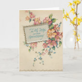 Klassieke Huwelijksverjaardag "Mario"  2 Kaart (Gele Bloem)