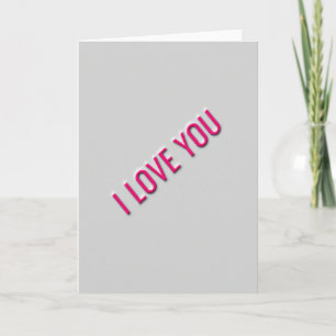 Klassieke 'I Love You' geprinte kaart
