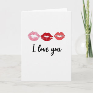 Klassieke 'I Love You' Kuskaart Kaart