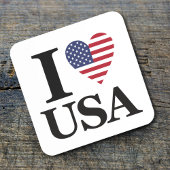 Klassieke "I ❤️ USA" Beverage Coaster Bier Onderzetter