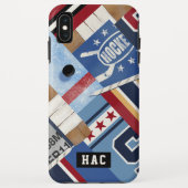 Klassieke  Ice Hockey Patchwork-Shirten & Puck Case-Mate iPhone Case (Achterkant)