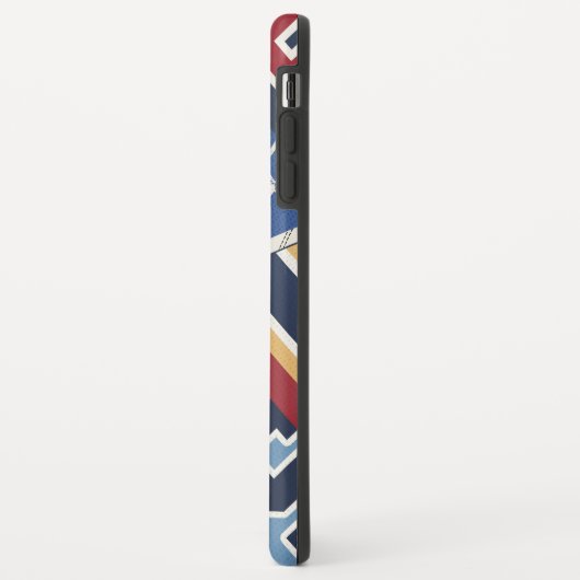 Klassieke  Ice Hockey Patchwork-Shirten & Puck Case-Mate iPhone Case (Achterkant/links)