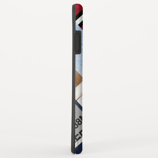 Klassieke Ice Hockey Patchwork-Shirten & Puck Case-Mate iPhone Case (Achterkant/rechts)