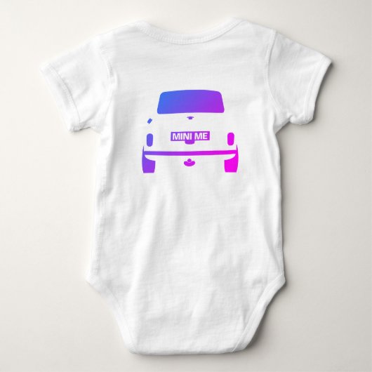 Klassieke Iconische British Austin mini Cooper Romper (Achterkant)