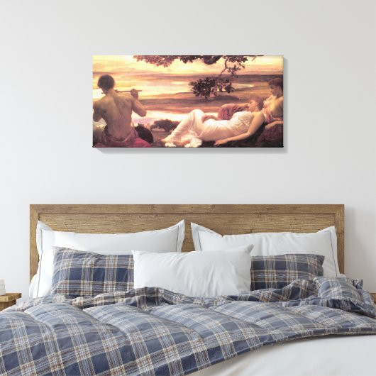 Klassieke Idyll (door Frederic Leighton) Canvas Afdruk (Insitu (Slaapkamer))