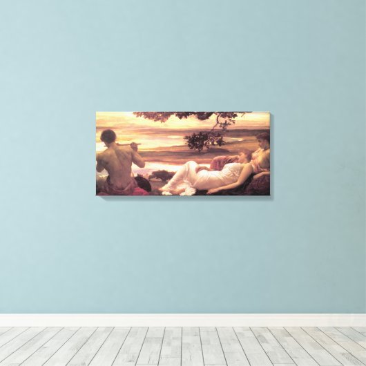 Klassieke Idyll (door Frederic Leighton) Canvas Afdruk (Insitu (Houten vloer))