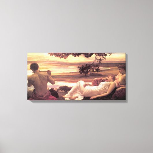 Klassieke Idyll (door Frederic Leighton) Canvas Afdruk (Voorkant)