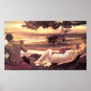 Klassieke Idyll (door Frederic Leighton) Poster