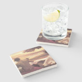 Klassieke Idyll (door Frederic Leighton) Stenen Onderzetter (Zijkant)