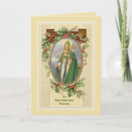 Klassieke Ierse Kerstzegen van St. Patrick Kaart