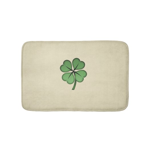 Klassieke Ierse Lucky Shamrock Badmat (Voorkant)
