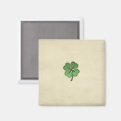 Klassieke Ierse Lucky Shamrock Magneet (Voorkant / Achterkant)