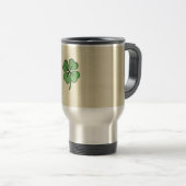 Klassieke Ierse Lucky Shamrock Reisbeker (Voorkant rechts)
