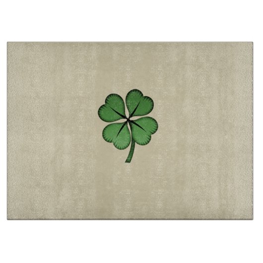 Klassieke Ierse Lucky Shamrock Snijplank (Voorkant)