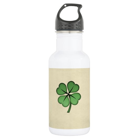Klassieke Ierse Lucky Shamrock Waterfles (Voorkant)