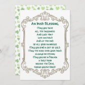 Klassieke Ierse zegen St. Patrick's Dag Groet Feestdagenkaart (Voorkant / Achterkant)