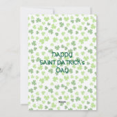 Klassieke Ierse zegen St. Patrick's Dag Groet Feestdagenkaart (Achterkant)