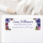 Klassieke illustratie-adres van Bright Floral Etiket (Insitu)