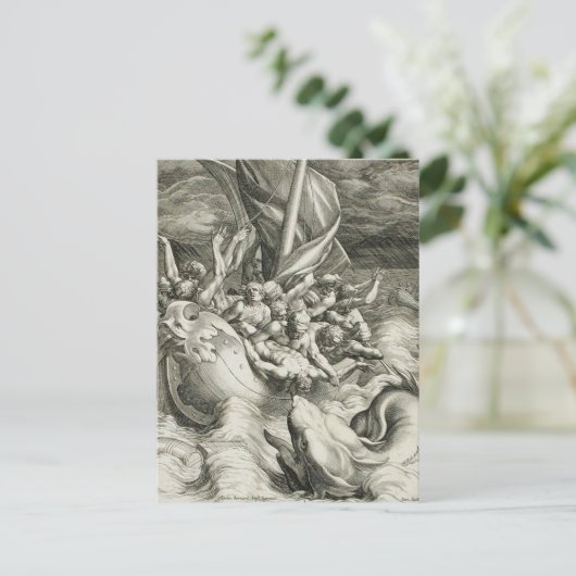 Klassieke illustratie briefkaart (Staand voorkant)