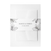 Klassieke illustratie Floral Lilies Uitnodigingen Wikkel (Voorkant Voorbeeld)