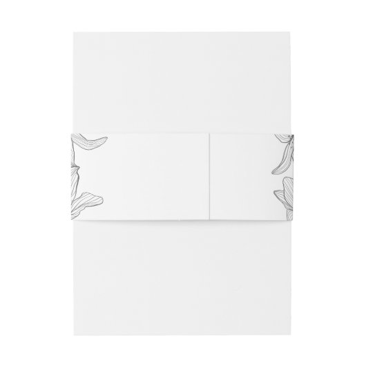 Klassieke illustratie Floral Lilies Uitnodigingen Wikkel (Achterkant Voorbeeld)