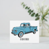 Klassieke illustratie van de cartoon van de bestel briefkaart (Staand voorkant)