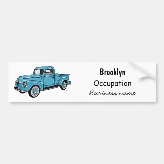 Klassieke illustratie van de cartoon van de bestel bumpersticker (Voorkant)