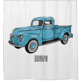 Klassieke illustratie van de cartoon van de bestel douchegordijn (Voorkant)