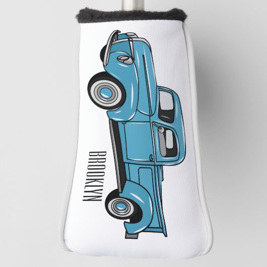 Klassieke illustratie van de cartoon van de bestel golfheadcover (Draai 90)