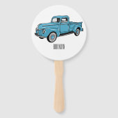 Klassieke illustratie van de cartoon van de bestel handwaaier (Achterkant)