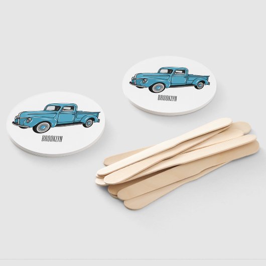 Klassieke illustratie van de cartoon van de bestel handwaaier (Niet-gemonteerd)