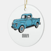 Klassieke illustratie van de cartoon van de bestel keramisch ornament (Links)