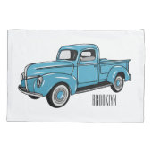 Klassieke illustratie van de cartoon van de bestel kussensloop (Achterkant)