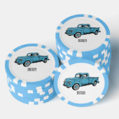 Klassieke illustratie van de cartoon van de bestel poker chips (Opstapeling)