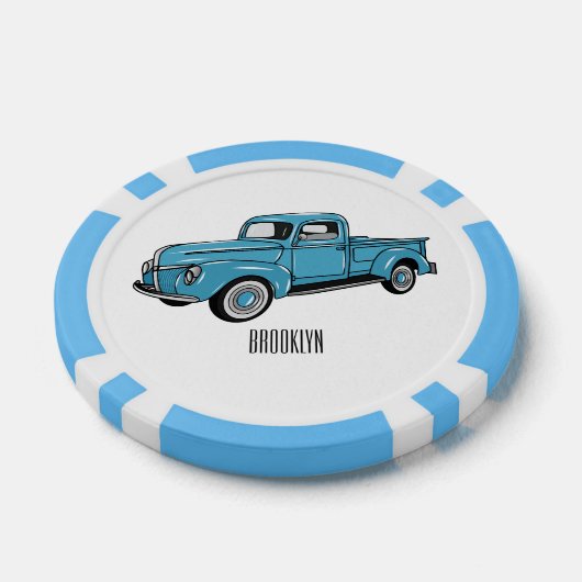 Klassieke illustratie van de cartoon van de bestel poker chips (Enkel)