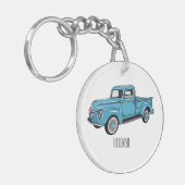 Klassieke illustratie van de cartoon van de bestel sleutelhanger (Voorkant Links)